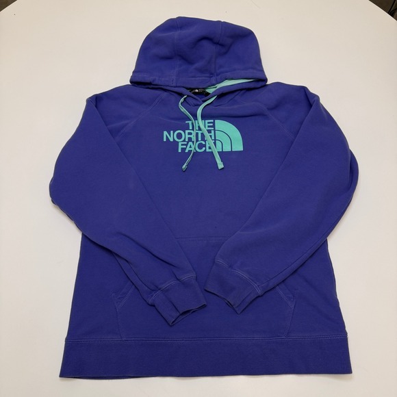 The North Face Tops - The North Face Half Dome Purple Cotton Blend‎ Fleece Hoodie Womens XL